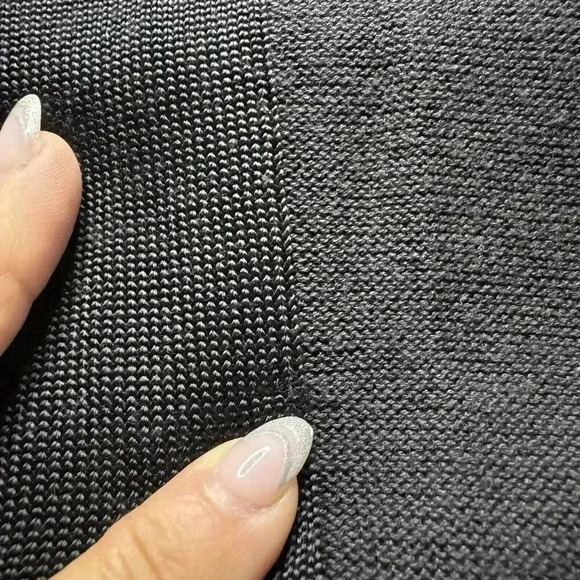 Elliott Men’s Large Black Stripped Pullover Black Knit Textured V Neck Top - Picture 9 of 13